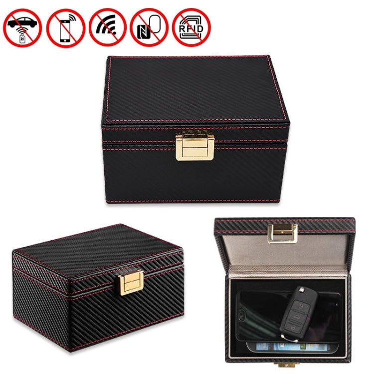RFID Signal Shielding Box Car Key Anti-demagnetization Cell Phone Box, Carbon Fiber RFID Signal Shielding Box Car Key Anti-demagnetization Cell Phone Box, Carbon Fiber